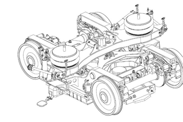 鋼輪鋼軌直線電機(jī)車輛轉(zhuǎn)向架